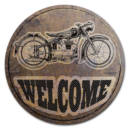 Welcome Home Circle Vinyl Laminated Decal